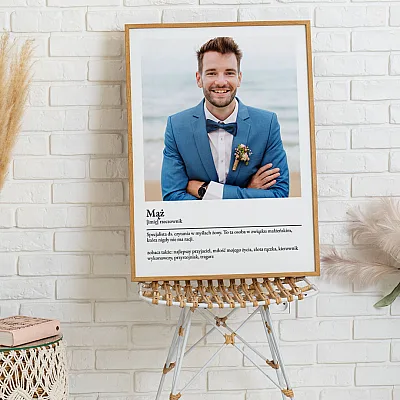 Personalizowany plakat z definicją dla męża