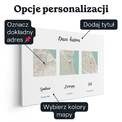 Potrójna mapa na plotnie – personalizacja