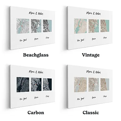 Triple map canvas colors