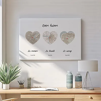 Toile de Carte Rencontre Fiançailles Mariage-2