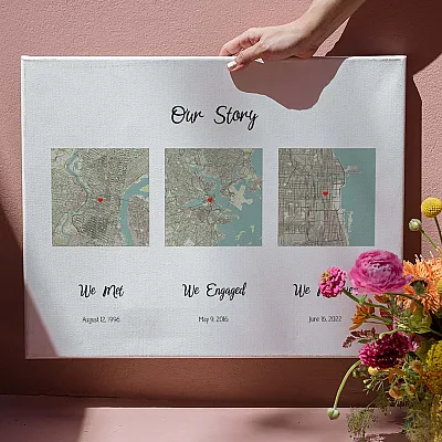 Met Engaged Married Map Canvas-3
