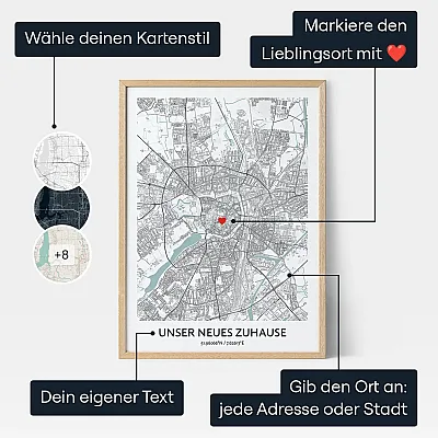 Neues Zuhause Karte — personalisierter Karten-Druck - Schweiz