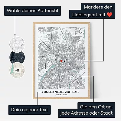 Neues Zuhause Karte — personalisierter Karten-Druck - Schweiz