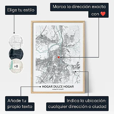 Mapa De Un Nuevo Hogar — regalo personalizado para él