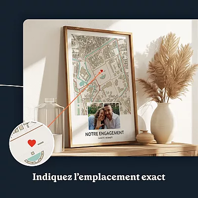 Carte Nos Fiançailles fr heart