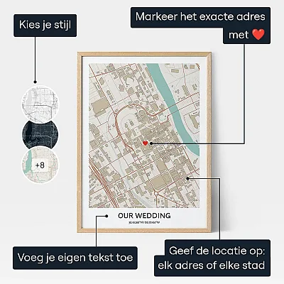 Trouwkaart — gepersonaliseerd huwelijkscadeau