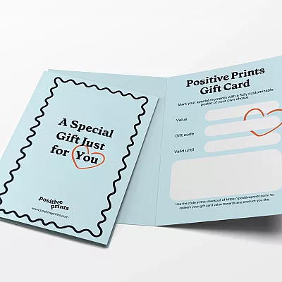 Presentkort — personlig konstprint