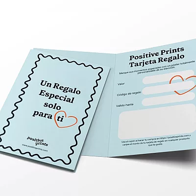 Tarjeta De Regalo Positive Prints — impresión artística personalizada