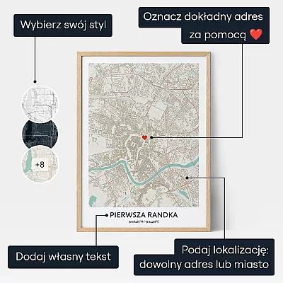 Tutaj Wszystko Sie Zaczelo — personalizowana mapa miejsca pierwszego spotkania