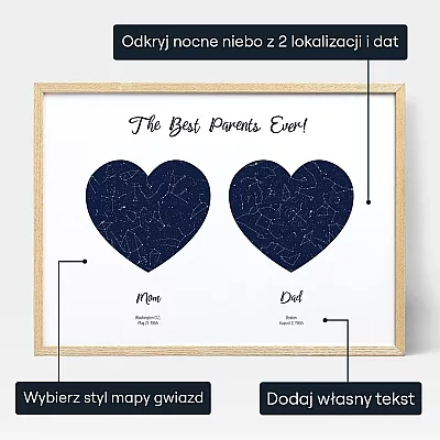 Podwojna Mapa Gwiazd Dla Mamy I Taty