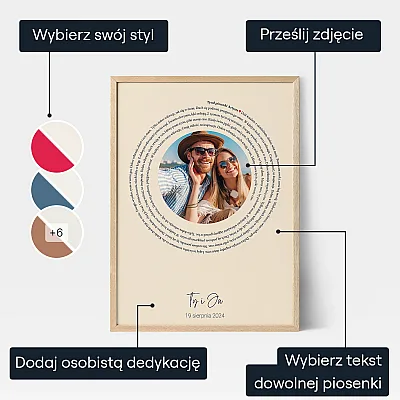Personalizowany Plakat Z Tekstem Waszej Ulubionej Piosenki