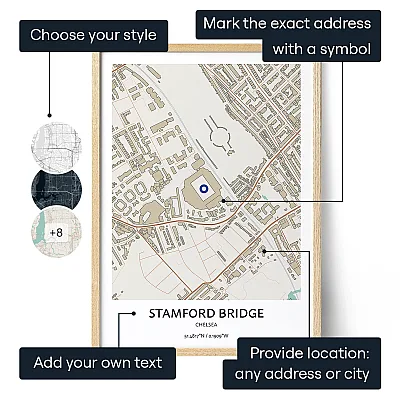 Chelsea FC Stamford Bridge Stadium Map