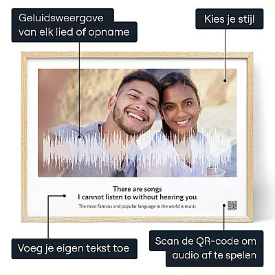 Custom Song Soundwave Art — gepersonaliseerde geluidsgolf print