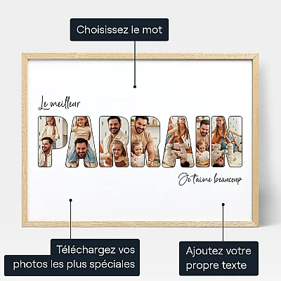 Fotocollage pour Parrain