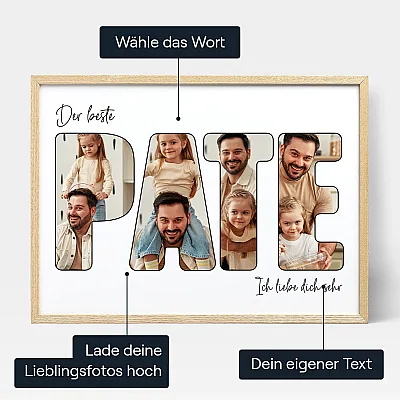 Fotocollage für Pate