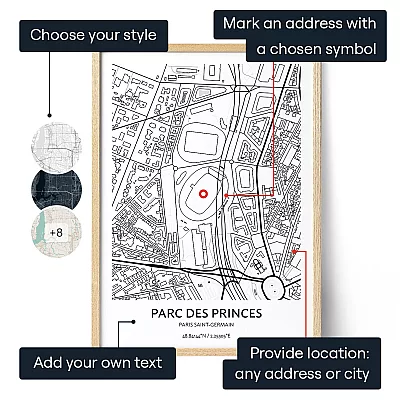 Paris Saint Germain Parc Des Princes Stadium Map