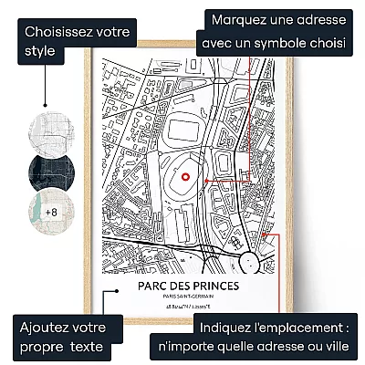 Paris Saint Germain Carte Du Parc Des Princes