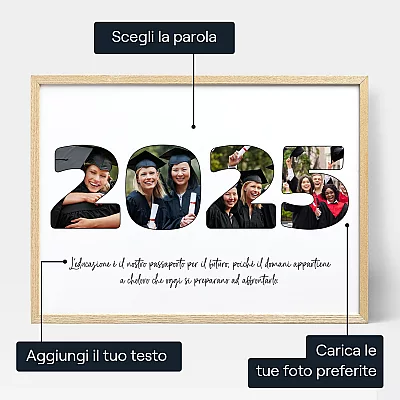 Collage Fotografico Di Laurea — stampa artistica personalizzata