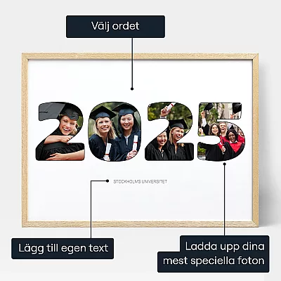 Examen Ar Fotocollage — personlig fotoväggtavla