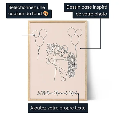 Dessin au trait de maman 3