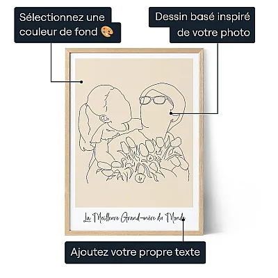 Dessin au trait de Grand-mère 3