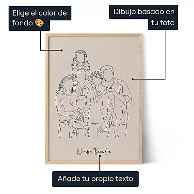 Familia Linea Arte — impresión artística personalizada