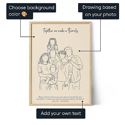 Family Line Art — personalised art print