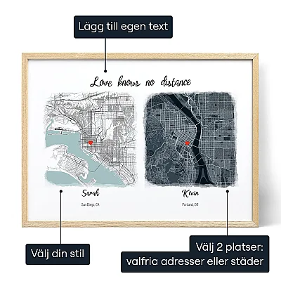 Dubbelkarta — personlig konstprint