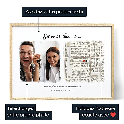 Bienvenue Chez Nous — affiche carte personnalisée