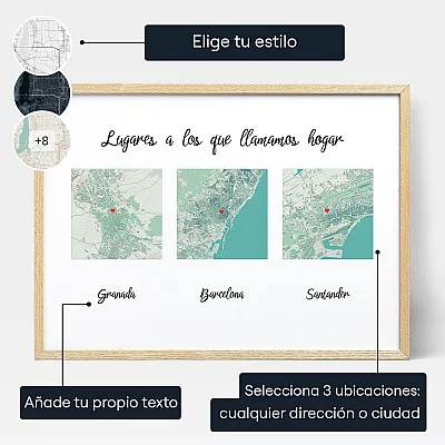 Lugares A Los Que Llamamos Hogar — impresión artística personalizada
