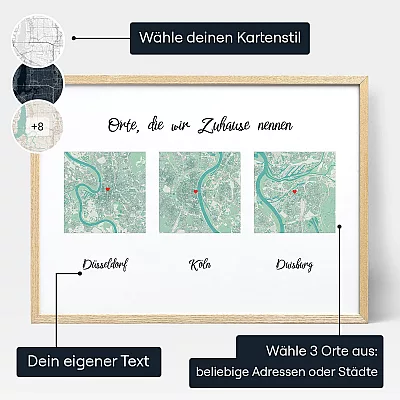 Orte Die Wir Zuhause Nennen — personalisierter Karten-Druck - Schweiz