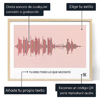 Onda Sonora Nuestra Cancion De Amor — impresión personalizada onda sonora