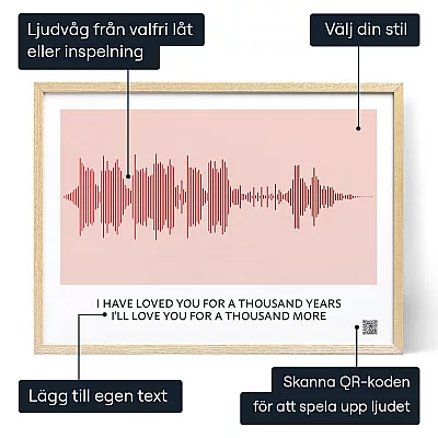 Var Karlekssang Ljudvagskonst — personlig ljudvåg poster