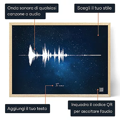 Onda Sonora Con File Audio — stampa personalizzata onda sonora