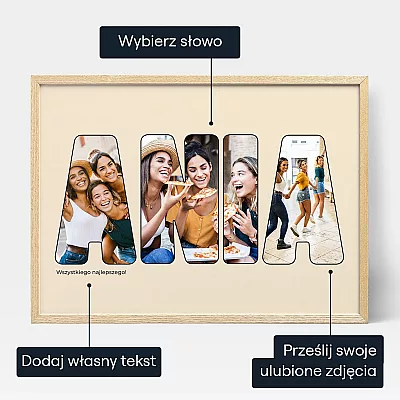 Imie Kolaz Ze Zdjec W Formie Napisu