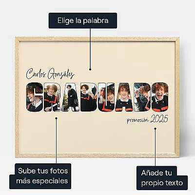 Collage Fotografico De Graduacion — impresión artística personalizada