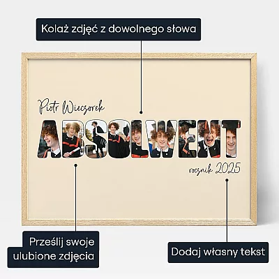 Kolaz Ze Zdjec Dla Absolwenta W Formie Napisu