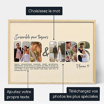 Collage De Photos En Lettre De Mariage