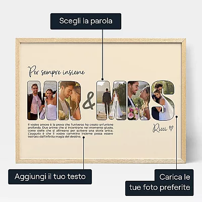 Collage Fotografico Di Matrimonio — regalo di nozze personalizzato