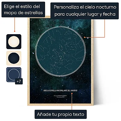 Mapa Estelar De Cumpleanos — impresión artística personalizada