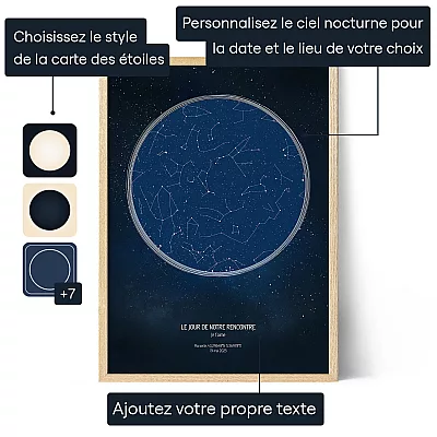 Constellation Jour De Rencontre — affiche artistique personnalisée
