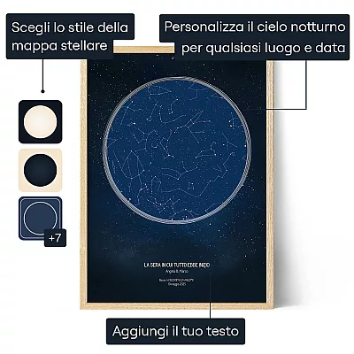 Mappa Delle Stelle Nella Notte In Cui Ci Siamo Conosciuti