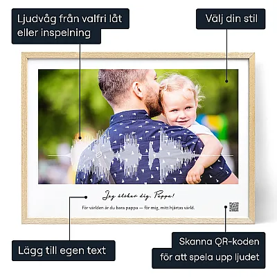 Jag älskar dig pappa-ljudvågskonst 3
