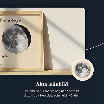 Personlig stjärnkarta ram med personlig månfas kreativ present till din kärlek 6