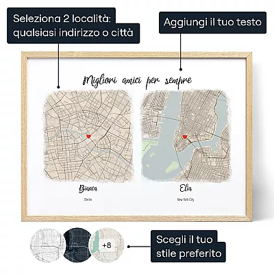 Mappa Dellamicizia — stampa artistica personalizzata