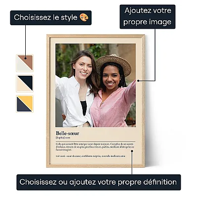 Définition de Belle-sœur – Affiche personnalisée 3