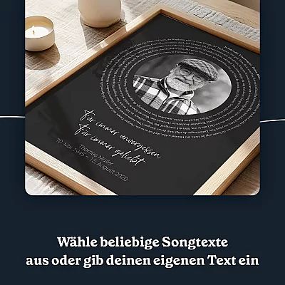 In liebevoller Erinnerung - Poster mit Liedtexten 5