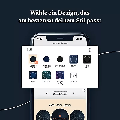 DE 4 Dreifache-Sternenkarte mit Foto Design