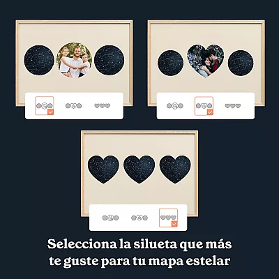 ES 6 Mapa estelar triple con foto forma
