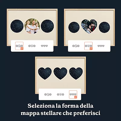 IT 6 Mappa Stellare Tripla con foto forma
